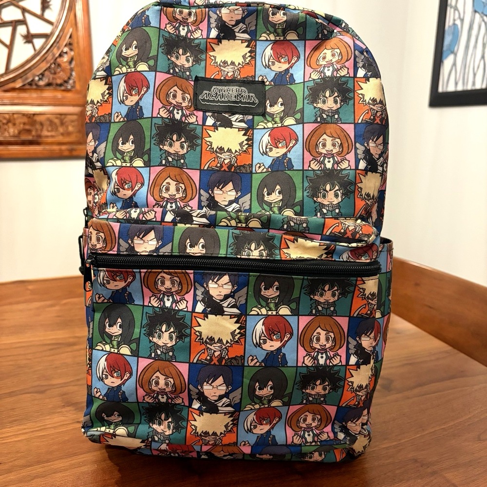 Bioworld My Hero Academia Chibi Print Backpack Laptop Sleeve Multicolor